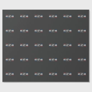 Papel De Presente Vintage 45 47 48 Trump 2024 EUA Flag Presidente