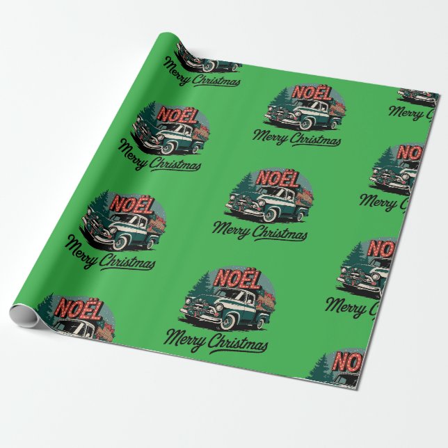 Papel De Presente Vintage 50 Natal (Desenrolado)