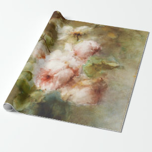 Papel De Presente Vintage A vase com Rosas Margaretha Roosenboom