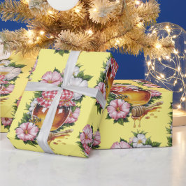 Papel De Presente Vintage Água Cor do mel Calças de salgadão nostalg