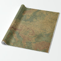 Vintage - Antigo mapa mundial - Sepia