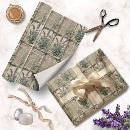 Papel De Presente Vintage Apothecary Lavanda Garden