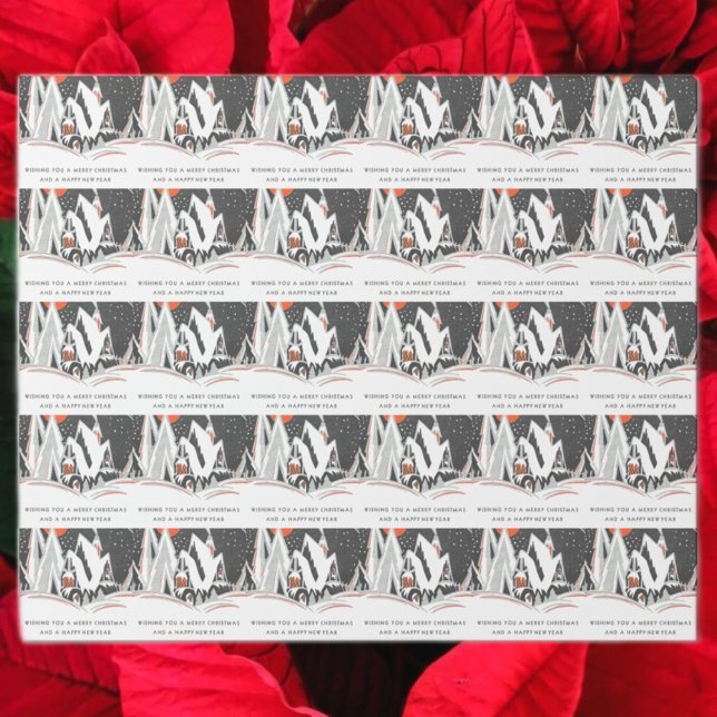 Papel De Presente Vintage Art Deco Christmas (Criador carregado)