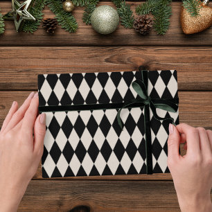 Papel De Presente Vintage Art Deco Diamond Holiday Wraping Paper
