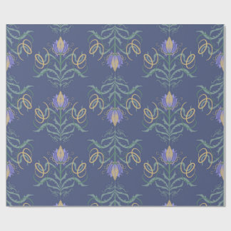 Papel De Presente Vintage Art Nouveau Floral Damask Pattern