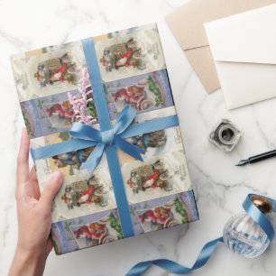 Papel De Presente Vintage Automobile Papais noeis Natal