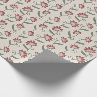 Papel De Presente Vintage Beige Floral Seamless Pattern Gift Wrap