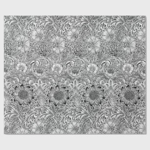 Papel De Presente Vintage Black White William Morris's Corncockle
