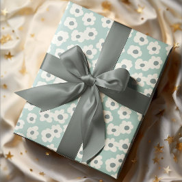 Papel De Presente Vintage Boho Desenha Flores De Groovy