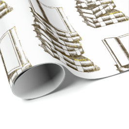 Papel De Presente Vintage Books embrulhando papel