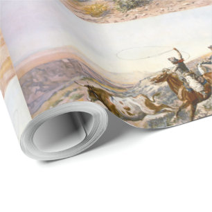 Papel De Presente Vintage Buccaroos Charles Marion Russell
