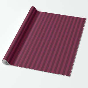 Papel De Presente Vintage Burgundy Red Stripes