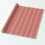 Papel De Presente Vintage Checked Christmas Holly Red<br><div class="desc">Vintage verificou o papel de molho Holly Red de Natal. Folhas e bagas ocas,  vermelhas e verdes,  em fundo vermelho. Para um Natal de estilo vintage!</div>