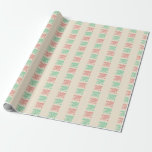 Papel De Presente Vintage Checkered Christmas Holly Beige<br><div class="desc">Vintage verificou o papel de enrolar da Holly Beige de Natal. Folhas e bagas ocas,  vermelhas e verdes,  num fundo bege. Pela aparência de um natal vintage!</div>