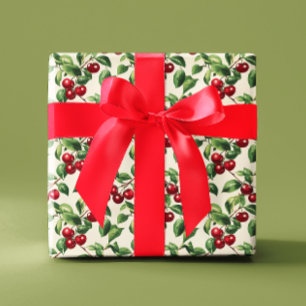 Papel De Presente Vintage Cherries