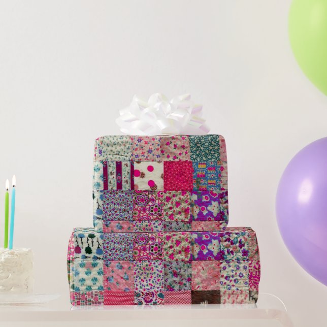 Papel De Presente Vintage Chic Quilt (Presentes para festas)