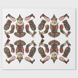 Papel De Presente Vintage circus clown Jester boy paper art