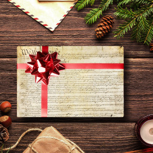 Papel De Presente Vintage Constituição dos Estados Unidos