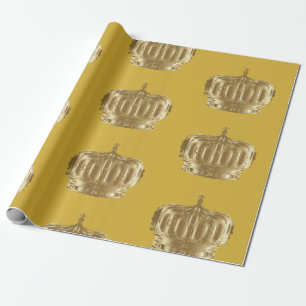 Papel De Presente Vintage Corvos do Rei Dourado