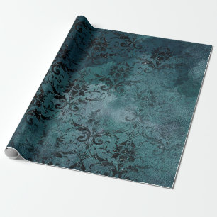 Papel De Presente Vintage Damask Distestido Grunge