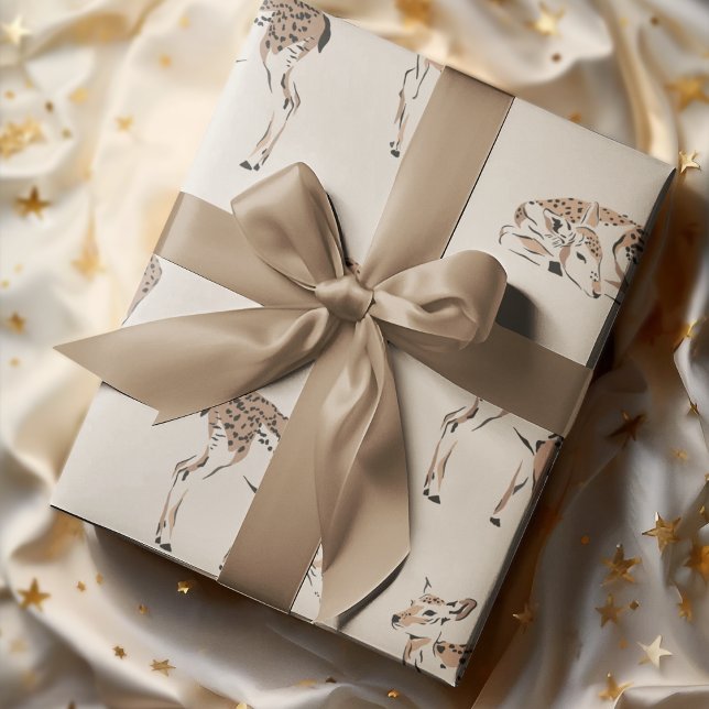 Papel De Presente Vintage Deer Beige (Criador carregado)