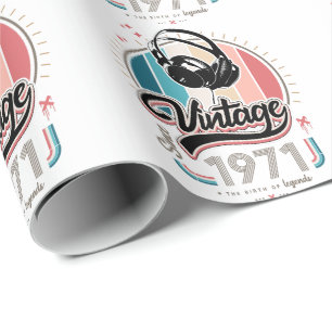 Papel De Presente Vintage desde fones de ouvido de 1971