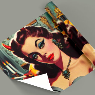 Papel De Presente Vintage Devil Woman