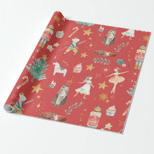 Papel De Presente Vintage Dusty Red