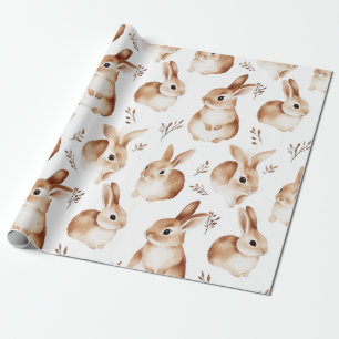 Papel De Presente Vintage Easter Bunny Wrappaper