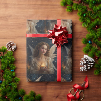 Papel De Presente Vintage Elegant Christmas Angel