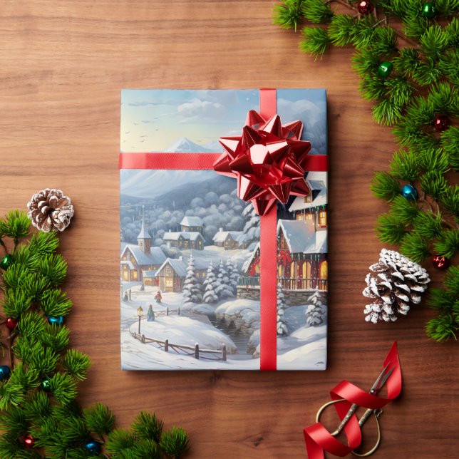 Papel De Presente Vintage Felry Christmas (Presente de Natal)