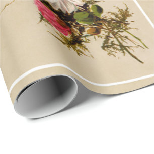 Papel De Presente Vintage floral