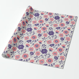 Papel De Presente Vintage Floral Blush e La