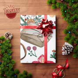 Papel De Presente Vintage Floral Christmas Comfort Holiday Season