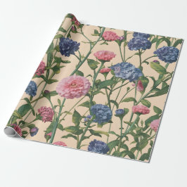 Papel De Presente Vintage Floral Garden Wraping Paper
