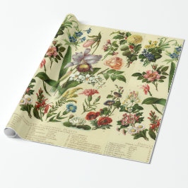Papel De Presente Vintage Flower Boticals
