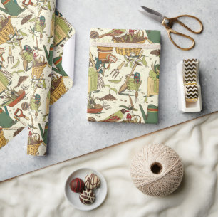 Papel De Presente Vintage Gardener