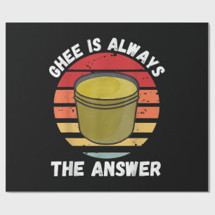 Papel De Presente Vintage Ghee É Sempre A Resposta Da Comida Retroat
