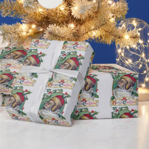 Papel De Presente Vintage Gnomo Christmas