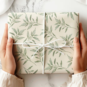 Papel De Presente Vintage Greenery Botânica