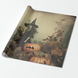 Papel De Presente Vintage Halloween Witchcraft (3)