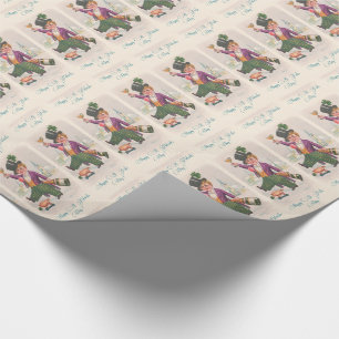 Papel De Presente Vintage Happy Dia de São Patrício Shamrock Champag