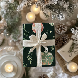 Papel De Presente Vintage Holiday Charm Fesouray Baubles