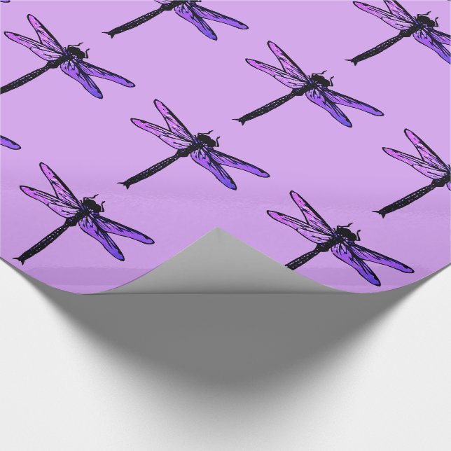 Papel De Presente Vintage Japonês Dragonfly, ametista roxa (Ponta)