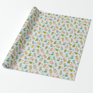Papel De Presente Vintage Jingle Jangle Retro Christmas Gift Wrap