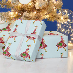Papel De Presente Vintage Lady 1950 Natal