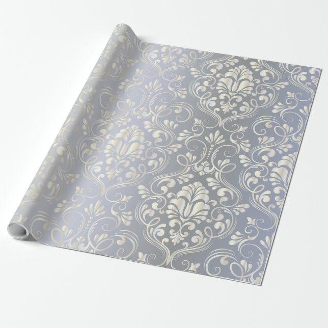 Papel De Presente Vintage luxury Damask (Desenrolado)