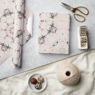 Papel De Presente Vintage Magnolia Floral Ephemera Padrão