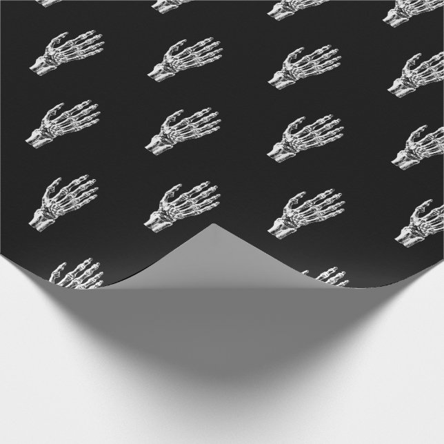 Papel De Presente Vintage mãos esqueléticas festivos (Ponta)