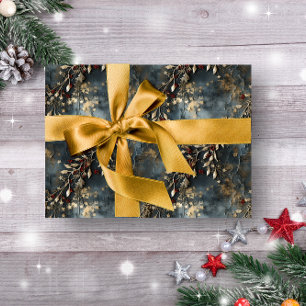 Papel De Presente Vintage Natal botânico russo